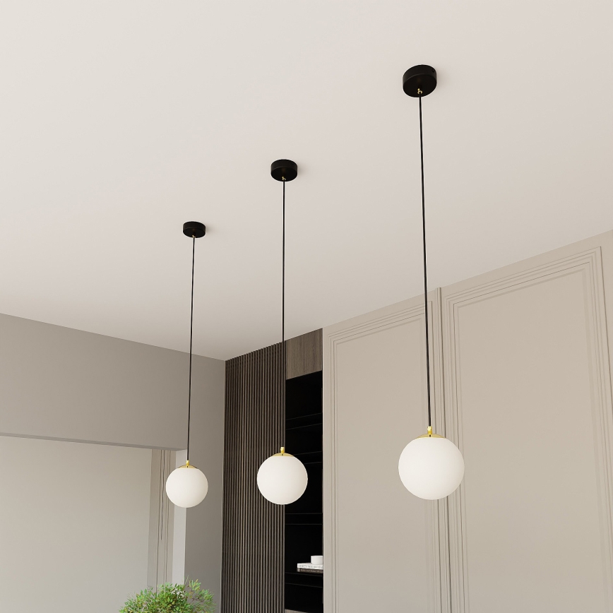 Hanglamp aan een koord ROYAL 1xE14/10W/230V diameter 14 cm zwart