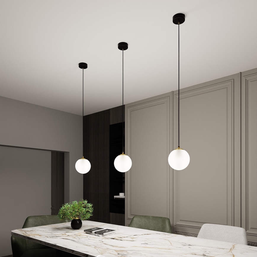 Hanglamp aan een koord ROYAL 1xE14/10W/230V diameter 14 cm zwart