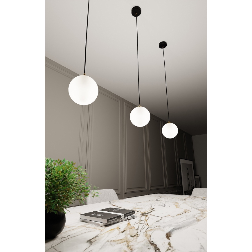 Hanglamp aan een koord ROYAL 1xE14/10W/230V diameter 14 cm zwart