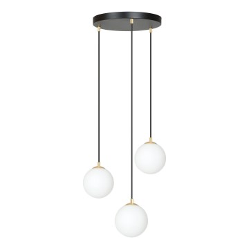 Hanglamp aan een koord ROYAL 3xE14/10W/230V diameter 30 cm zwart