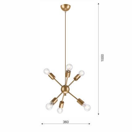Hanglamp aan een koord RUBY 6xG9/60W/230V