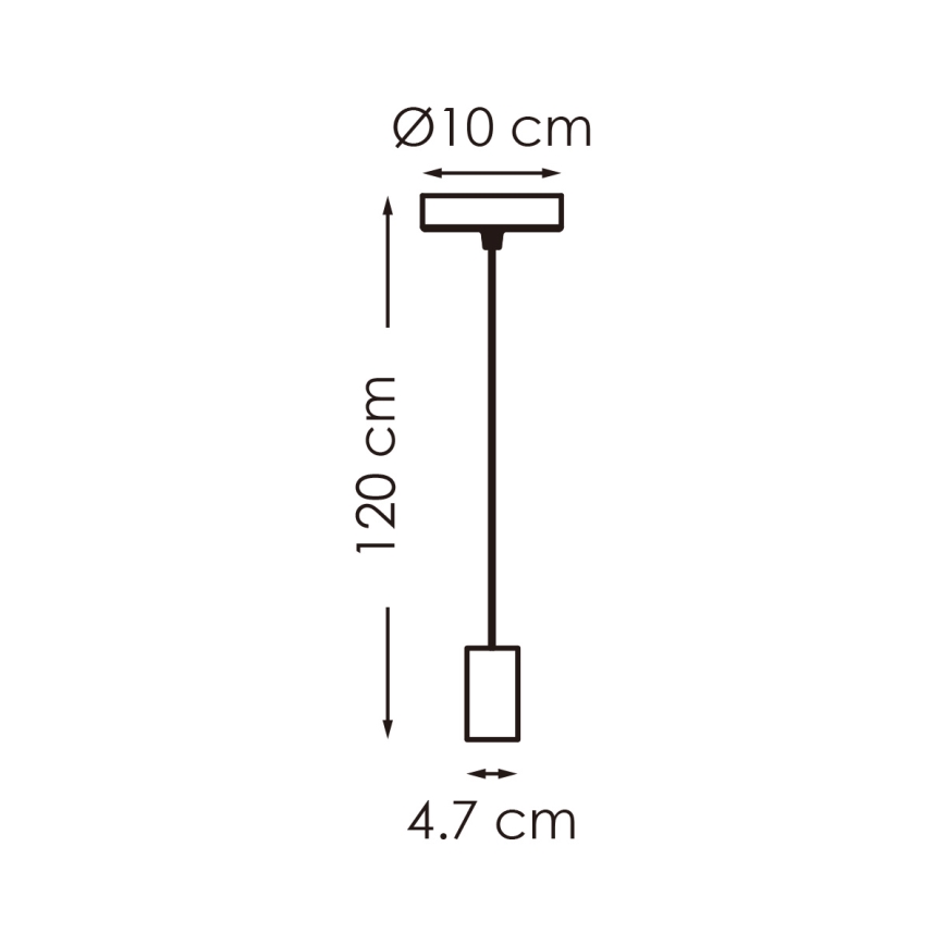 Hanglamp aan een koord SAGA 1xE27/40W/230V grijs