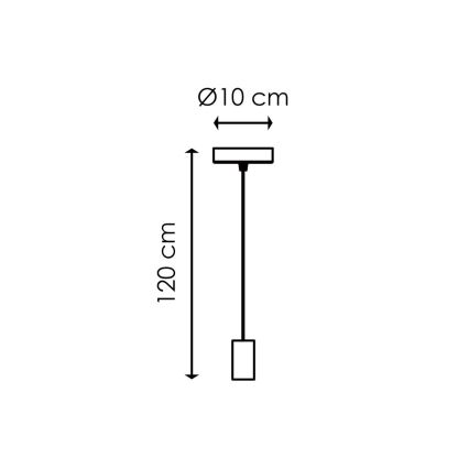 Hanglamp aan een koord SAGA 1xE27/40W/230V marmer