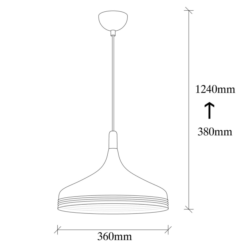 Hanglamp aan een koord SAGLAM 1xE27/40W/230V wit