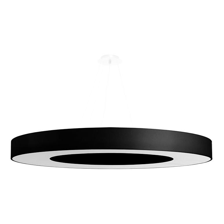 Hanglamp aan een koord SATURNO SLIM 8x E27 / 60W / 230V d. 90 cm zwart