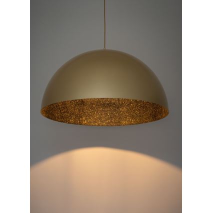 Hanglamp aan een koord SFERA 1xE27/60W/230V diameter 35 cm gouden/zwart