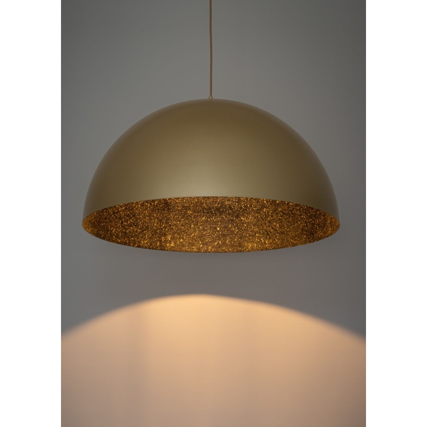 Hanglamp aan een koord SFERA 1xE27/60W/230V diameter 35 cm gouden/zwart