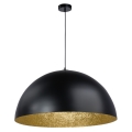 Hanglamp aan een koord SFERA 1xE27/60W/230V diameter 50 cm zwart/gouden