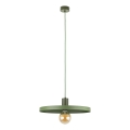 Hanglamp aan een koord SILA 1xE27/15W/230V diameter 40 cm groen