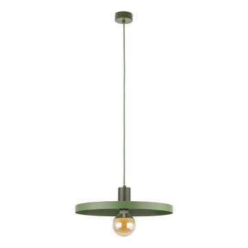 Hanglamp aan een koord SILA 1xE27/15W/230V diameter 40 cm groen