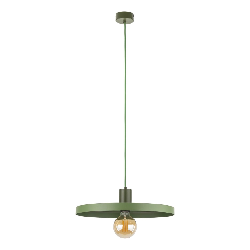 Hanglamp aan een koord SILA 1xE27/15W/230V diameter 40 cm groen