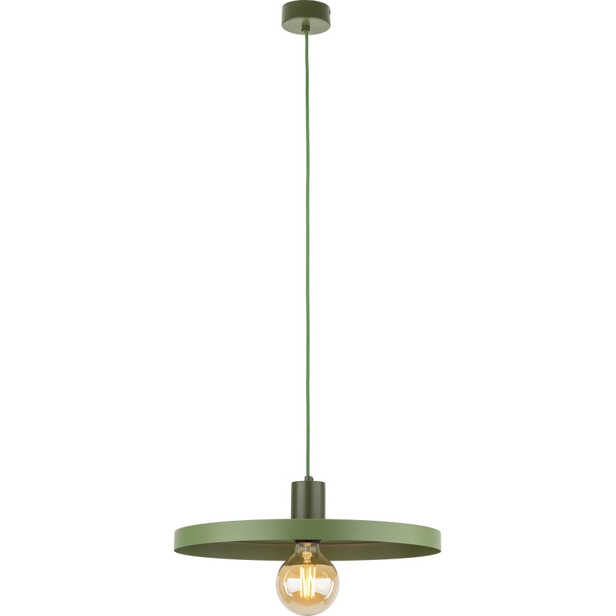Hanglamp aan een koord SILA 1xE27/15W/230V diameter 40 cm groen