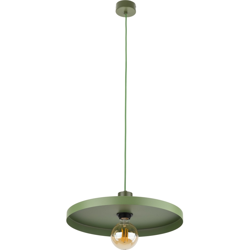 Hanglamp aan een koord SILA 1xE27/15W/230V diameter 40 cm groen