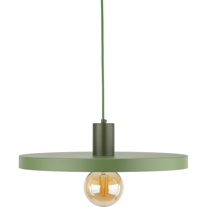 Hanglamp aan een koord SILA 1xE27/15W/230V diameter 40 cm groen
