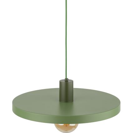 Hanglamp aan een koord SILA 1xE27/15W/230V diameter 40 cm groen