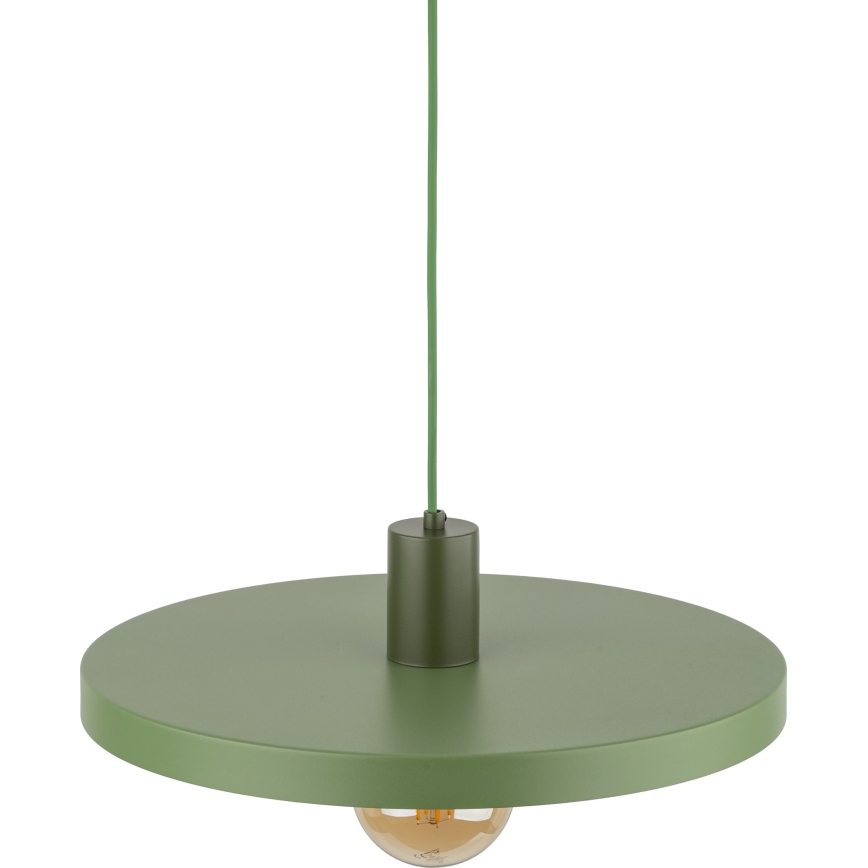 Hanglamp aan een koord SILA 1xE27/15W/230V diameter 40 cm groen