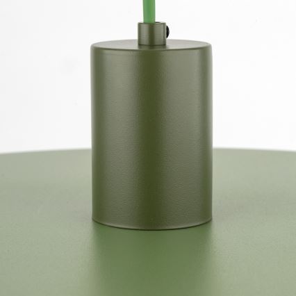 Hanglamp aan een koord SILA 1xE27/15W/230V diameter 40 cm groen