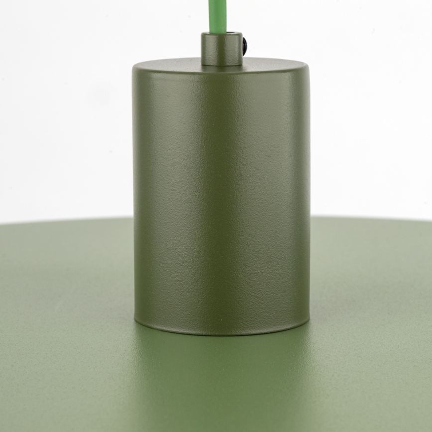 Hanglamp aan een koord SILA 1xE27/15W/230V diameter 40 cm groen