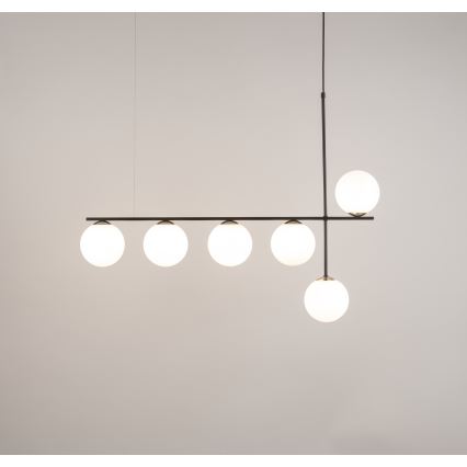 Hanglamp aan een koord SILIA 6xG9/12W/230V zwart