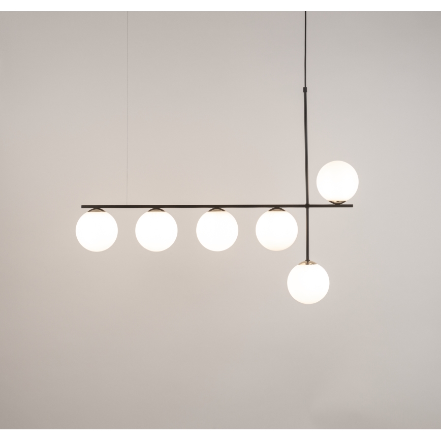 Hanglamp aan een koord SILIA 6xG9/12W/230V zwart