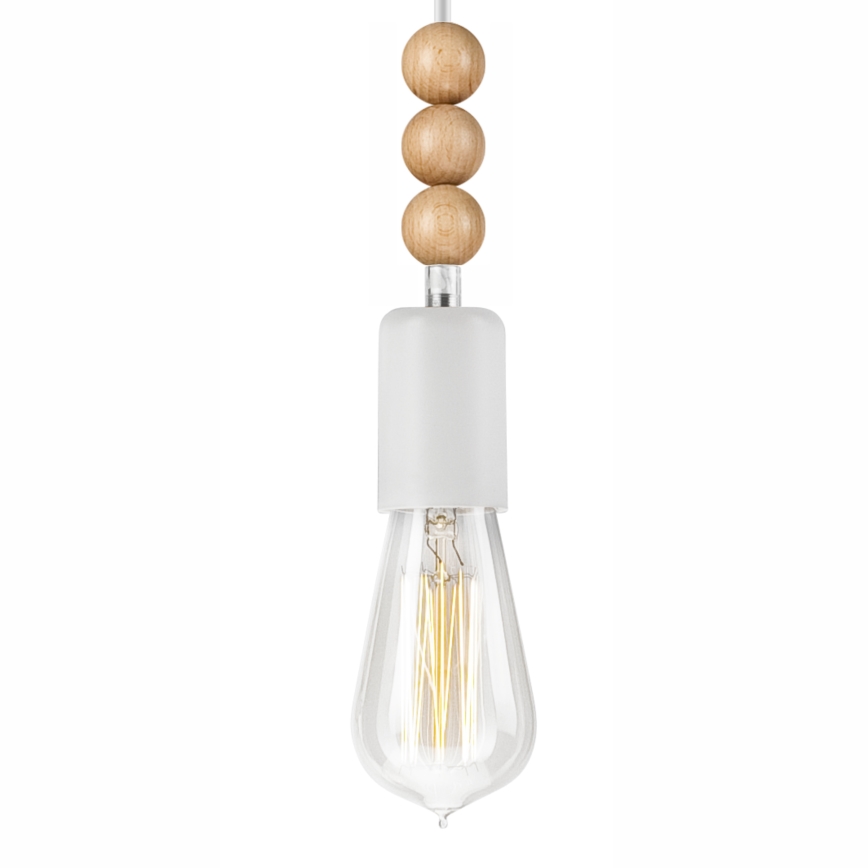 Hanglamp aan een koord SIMON 1xE27/60W/230V beuken