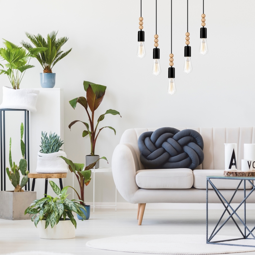 Hanglamp aan een koord SIMON 5xE27/60W/230V