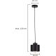 Hanglamp aan een koord SIMPLY BLACK 1xE27/60W/230V