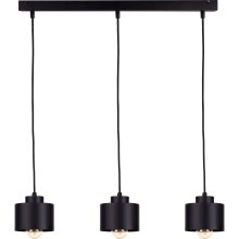Hanglamp aan een koord SIMPLY BLACK 3xE27/60W/230V