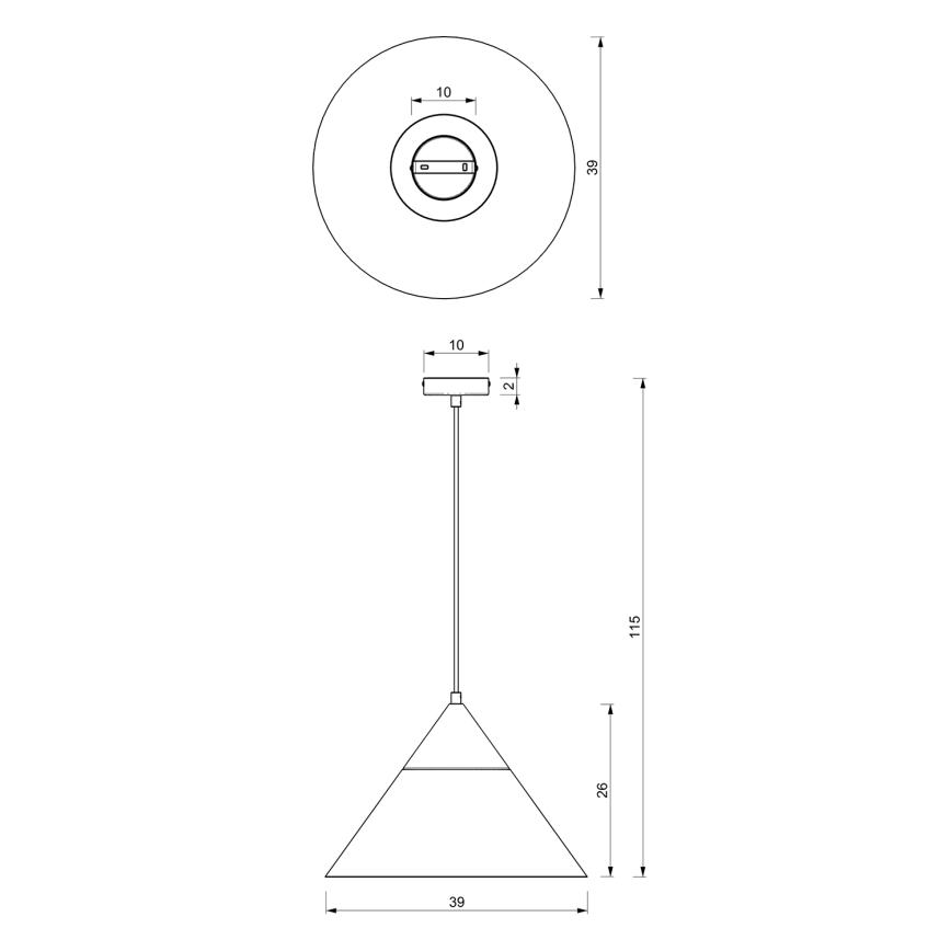 Hanglamp aan een koord SINGLE 1xE27/15W/230V beige/beuken