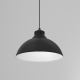 Hanglamp aan een koord SINGLE 1xE27/60W/230V diameter 30 cm zwart/wit
