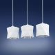 Hanglamp aan een koord SIRO 3xE27/15W/230V wit/zilver