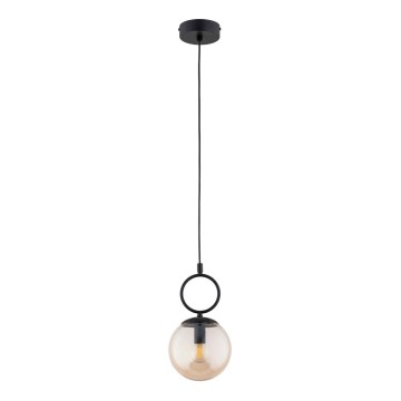 Hanglamp aan een koord SITRO 1xE14/10W/230V zwart/gerookt beige