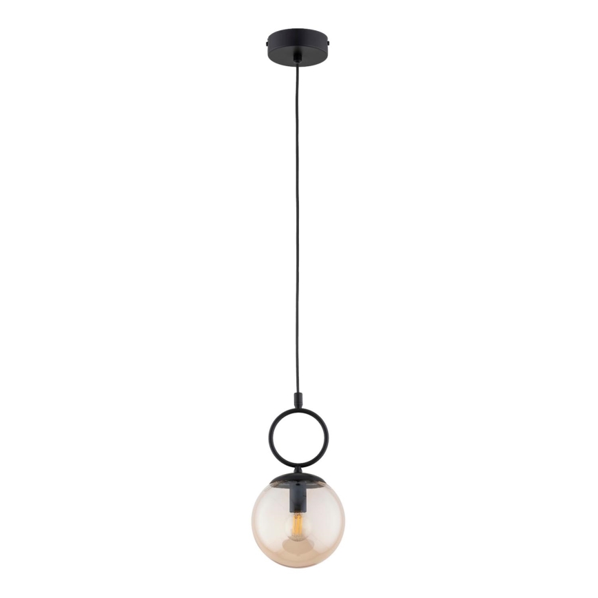 Hanglamp aan een koord SITRO 1xE14/10W/230V zwart/gerookt beige