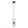 Hanglamp aan een koord SITRO 1xE14/10W/230V zwart/gerookt beige