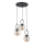 Hanglamp aan een koord SITRO 3xE14/10W/230V zwart/gerookt beige