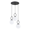 Hanglamp aan een koord SITRO 3xE14/10W/230V zwart/wit
