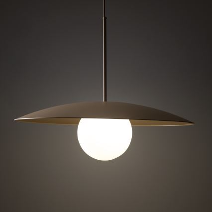 Hanglamp aan een koord SLATE 1xE27/15W/230V diameter 65 cm beige