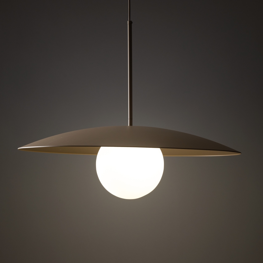 Hanglamp aan een koord SLATE 1xE27/15W/230V diameter 65 cm beige