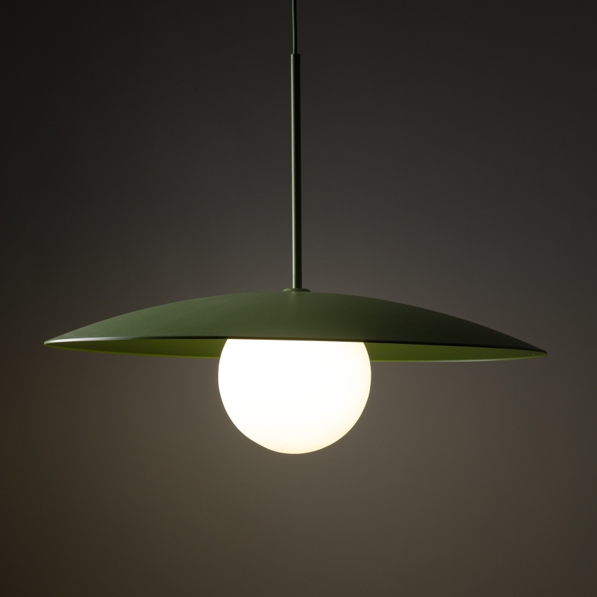 Hanglamp aan een koord SLATE 1xE27/15W/230V diameter 65 cm groen