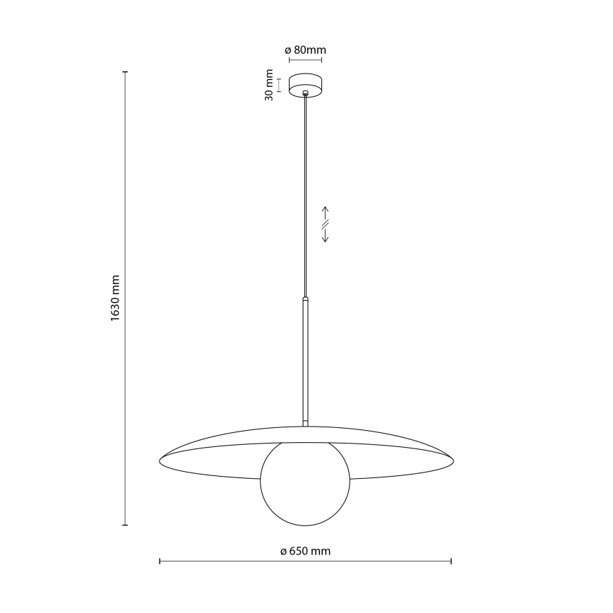 Hanglamp aan een koord SLATE 1xE27/15W/230V diameter 65 cm groen