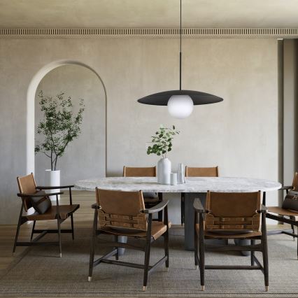 Hanglamp aan een koord SLATE 1xE27/15W/230V diameter 65 cm zwart