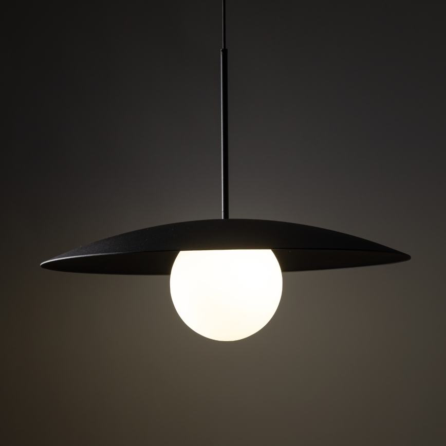 Hanglamp aan een koord SLATE 1xE27/15W/230V diameter 65 cm zwart