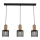 Hanglamp aan een koord SOBRESA 3xE27/60W/230V zwart/hout