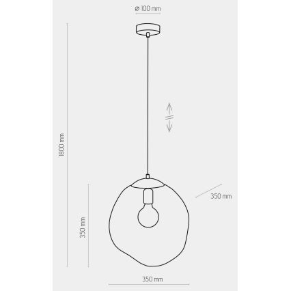 Hanglamp aan een koord SOL 1xE27/60W/230V