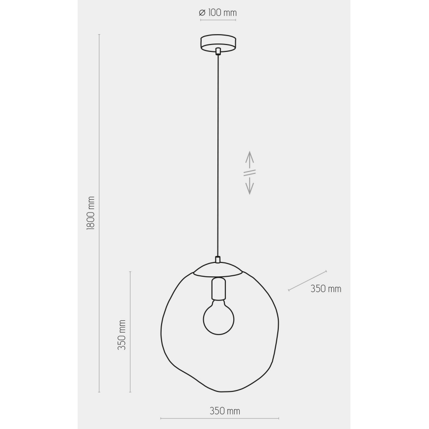 Hanglamp aan een koord SOL 1xE27/60W/230V zwart