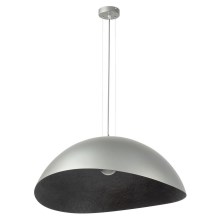 Hanglamp aan een koord SOLARIS 1xE27/60W/230V diameter 69 cm zilver/zwart