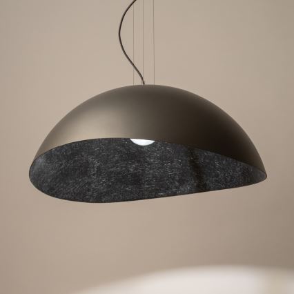 Hanglamp aan een koord SOLARIS 1xE27/60W/230V diameter 69 cm zilver/zwart