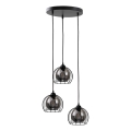 Hanglamp aan een koord SOLO BLACK 3xE27/60W/230V diameter 30 cm