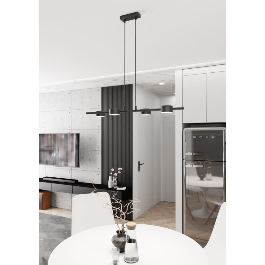 Hanglamp aan een koord SORA 4xGX53/12W/230V zwart