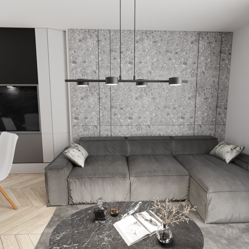 Hanglamp aan een koord SORA 4xGX53/12W/230V zwart